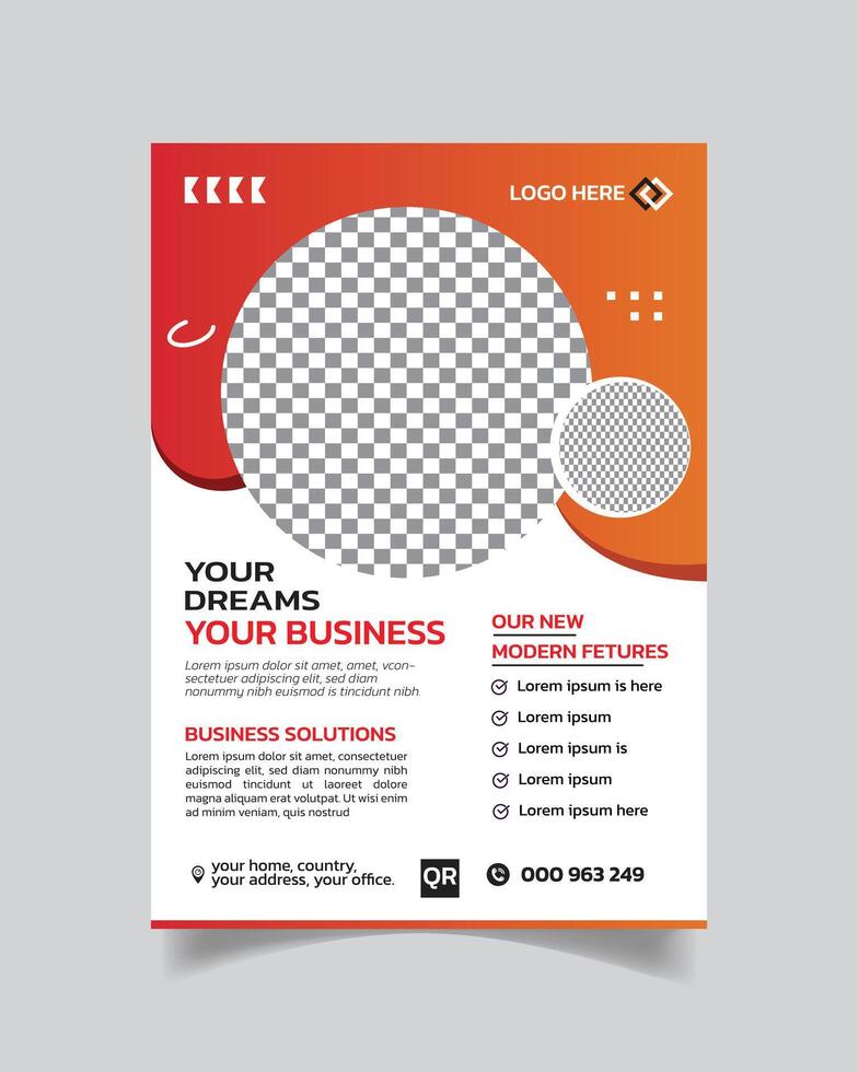 Stylus Business Flyer and Unique Business Leaflet or Modern Corporate Flyer vector