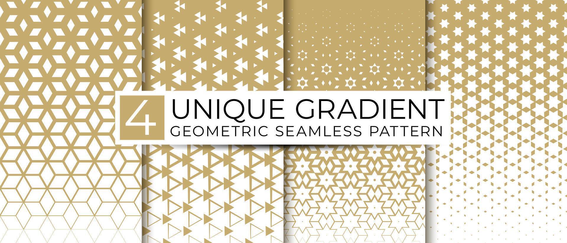 set of border seamless pattern. Abstract ethnic ornament. Repeating geometric texture. Tribal east asian style background design. Gold oriental texture template. Vintage wallpaper vector