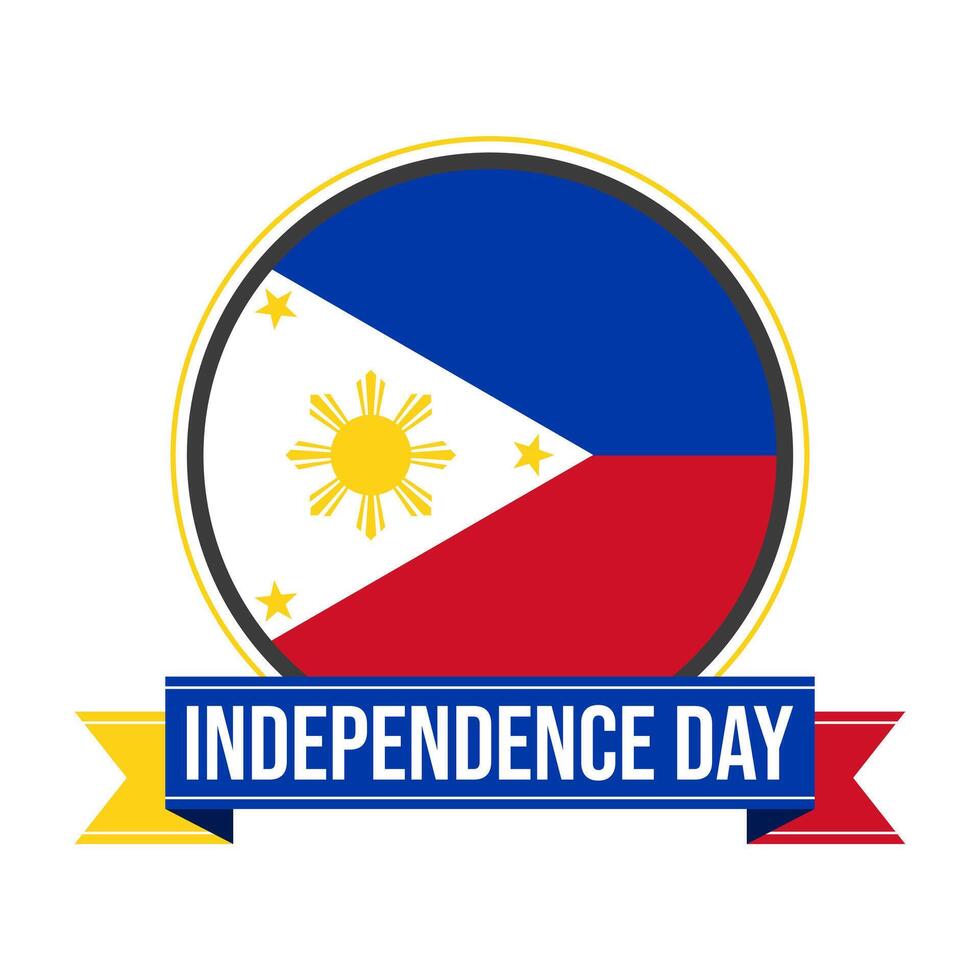 Filipinas independencia día pegatina vector
