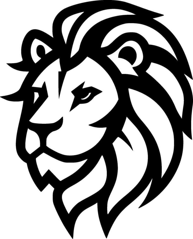 Lion, Minimalist and Simple Silhouette - illustration vector