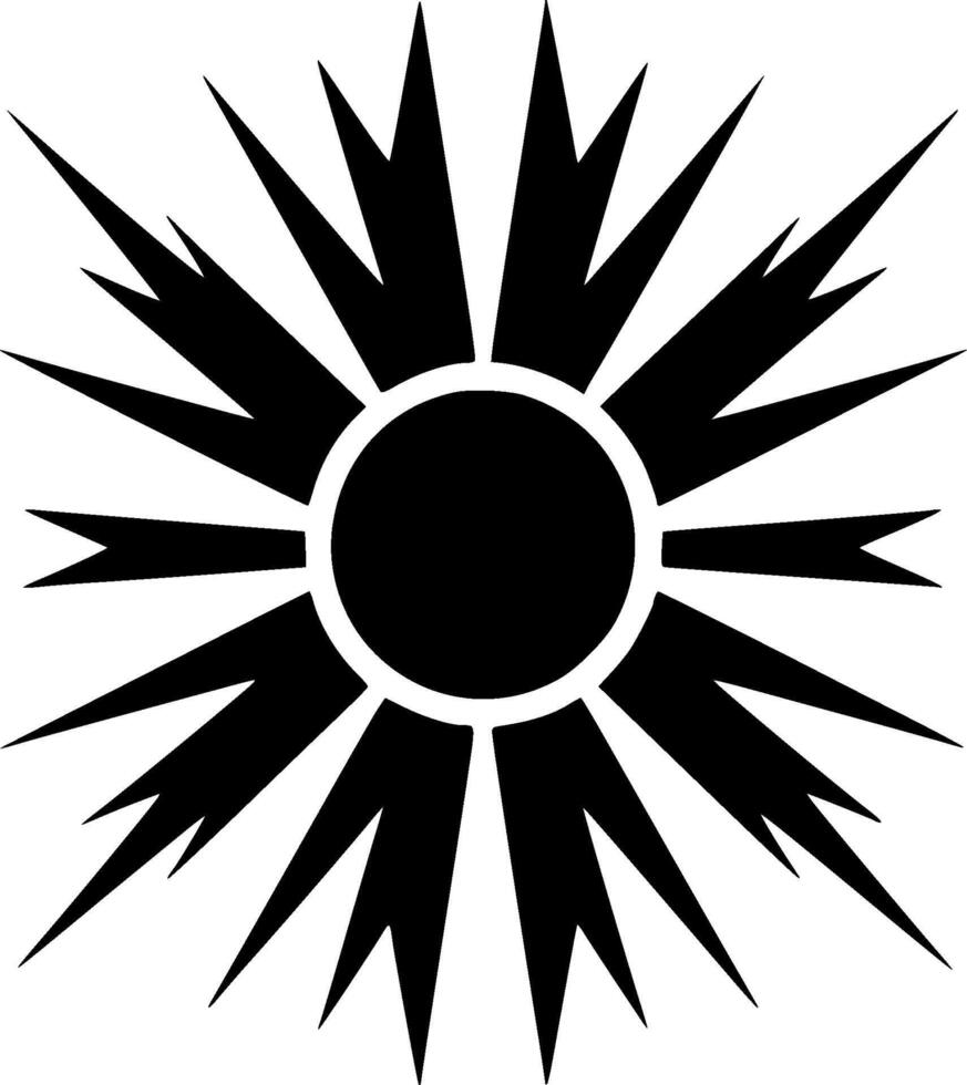 Explosion, Minimalist and Simple Silhouette - illustration vector
