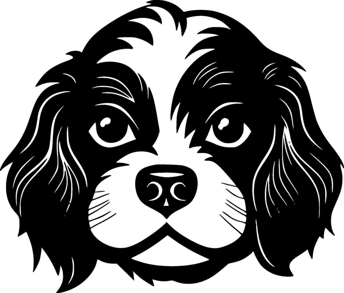 Puppy, Black and White illustration vector