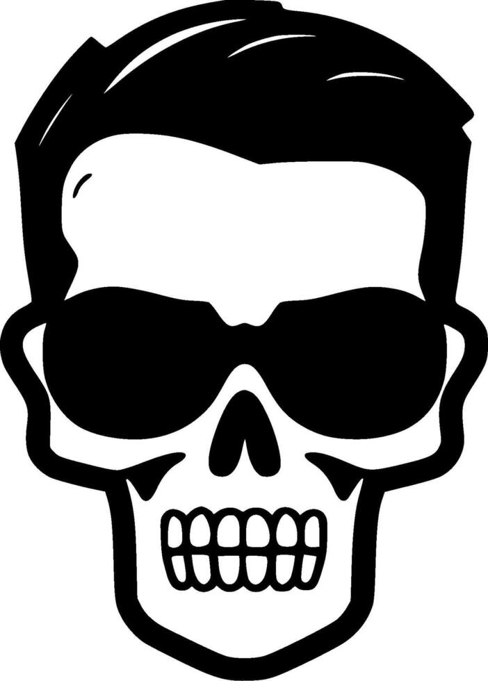 Skull - Minimalist and Flat Logo - illustration vector