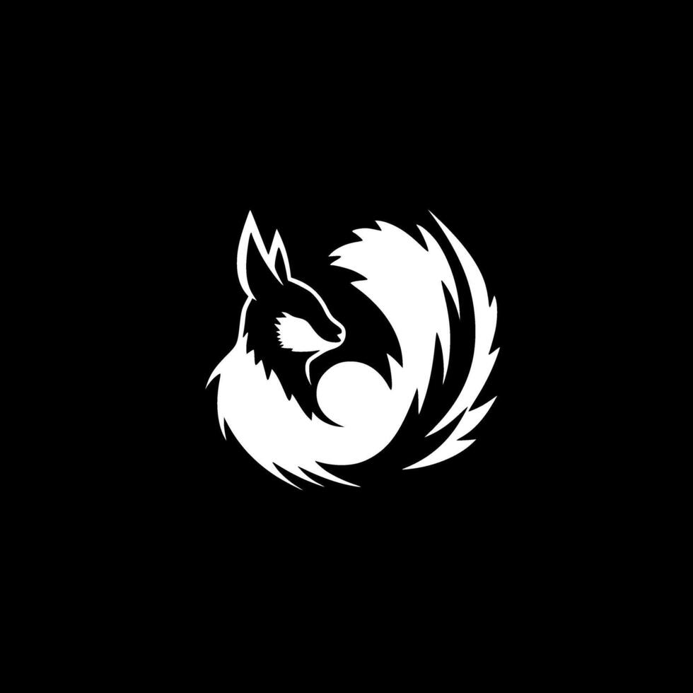 Skunk, Minimalist and Simple Silhouette - illustration vector