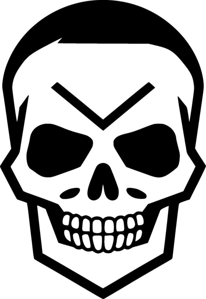 Skull - Minimalist and Flat Logo - illustration vector