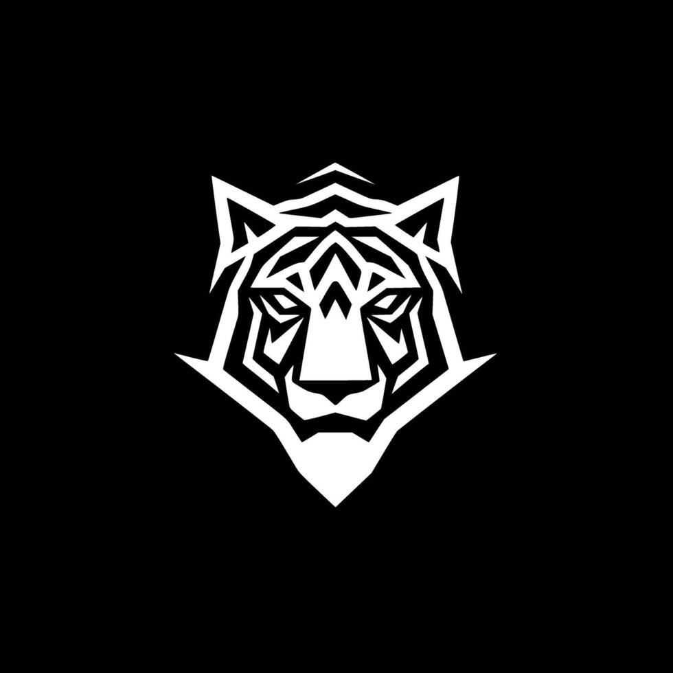 tigre, minimalista y sencillo silueta - ilustración vector