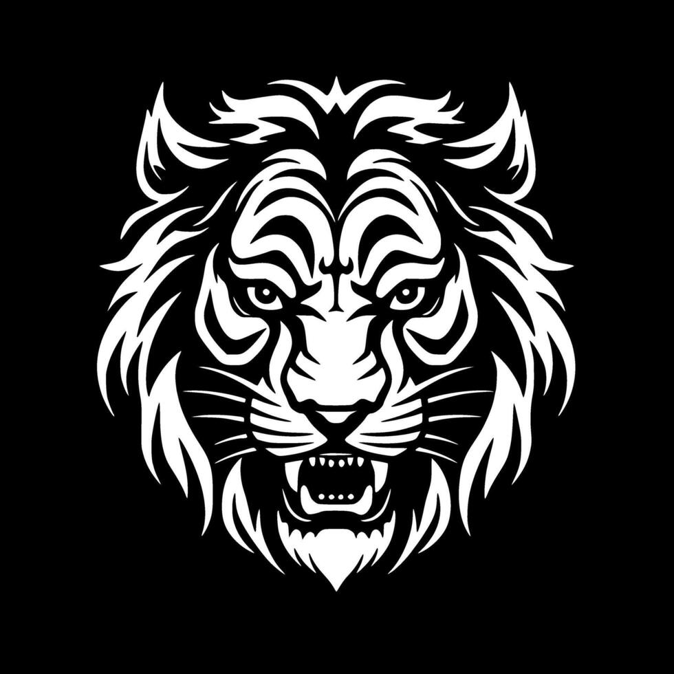 Tigre - minimalista y plano logo - ilustración vector