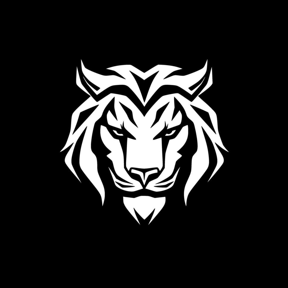 tigre, negro y blanco ilustración vector