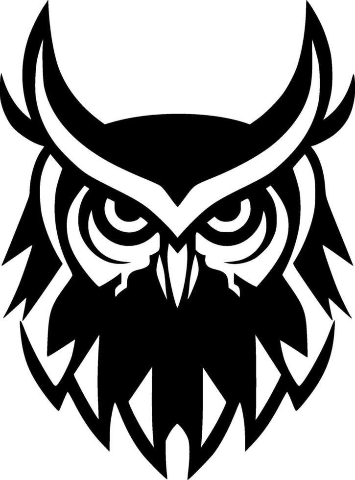 Owl, Minimalist and Simple Silhouette - illustration vector