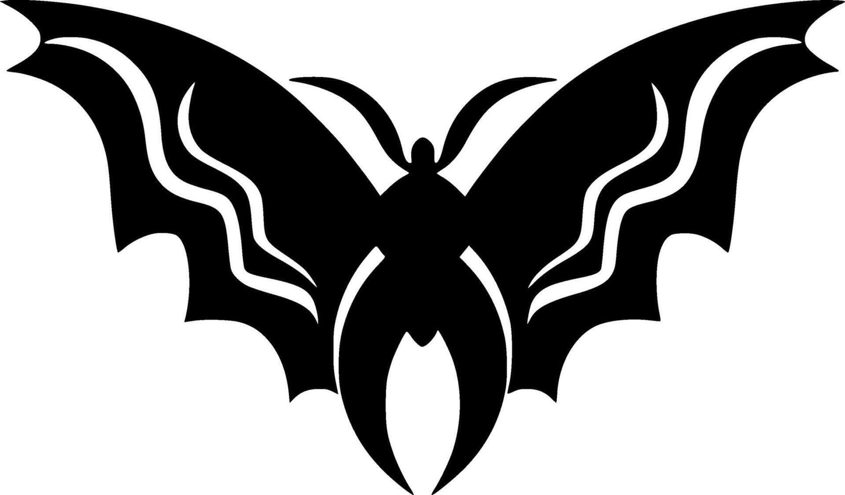Bat, Minimalist and Simple Silhouette - illustration vector