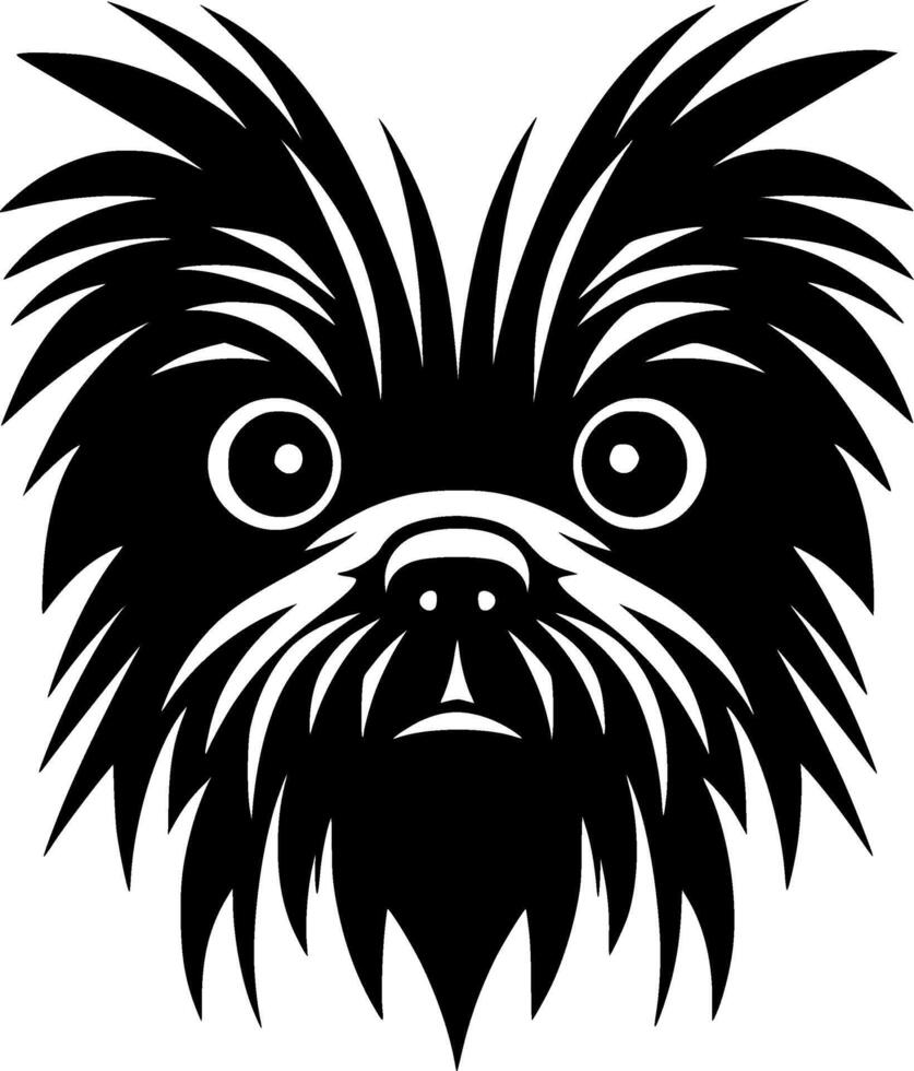 affenpinscher - minimalista y plano logo - ilustración vector