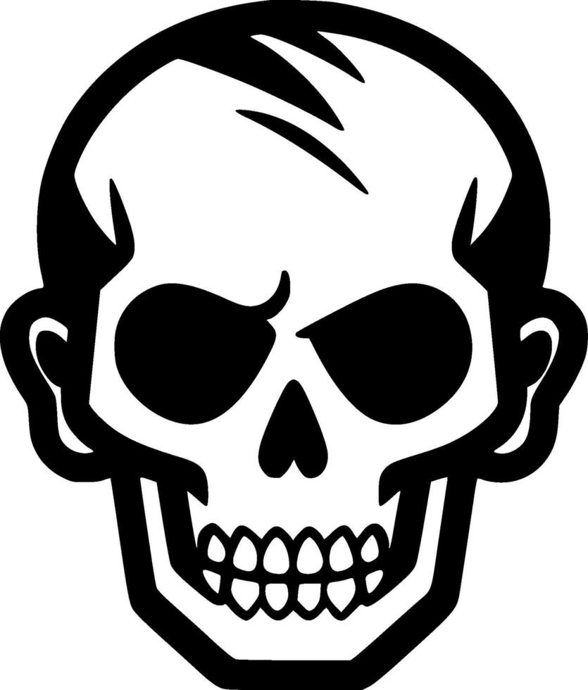 Skull - Minimalist and Flat Logo - illustration vector