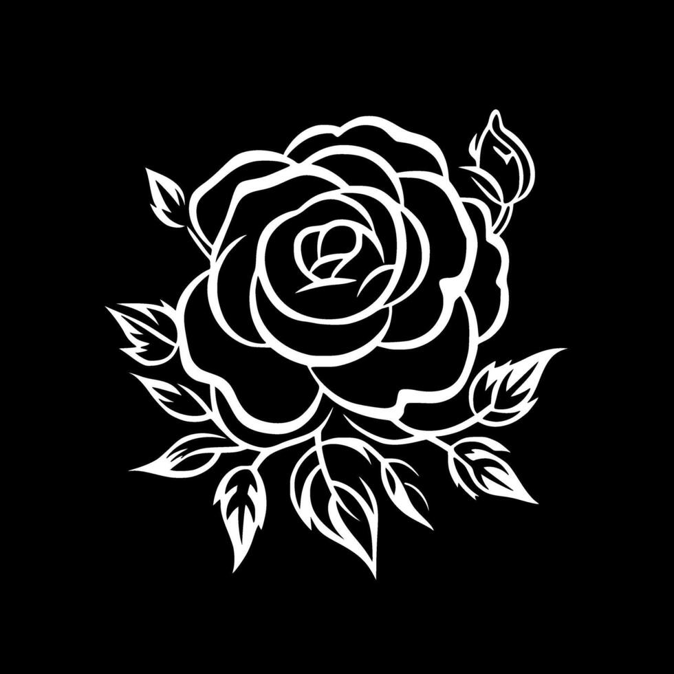Roses - Minimalist and Flat Logo - illustration vector