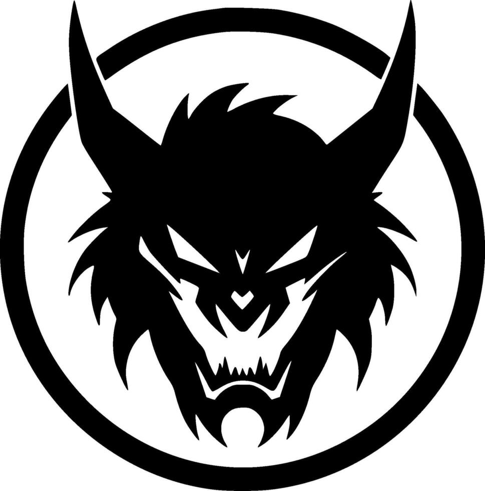 Beast, Black and White illustration vector