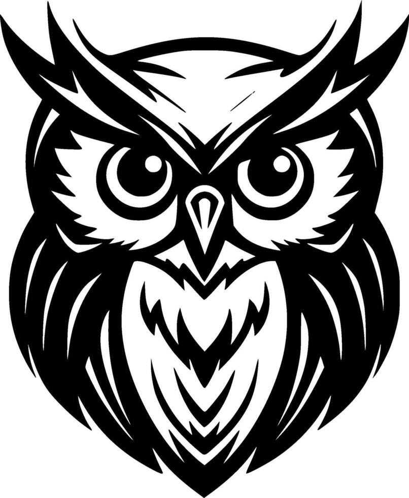 Owl Baby, Minimalist and Simple Silhouette - illustration vector