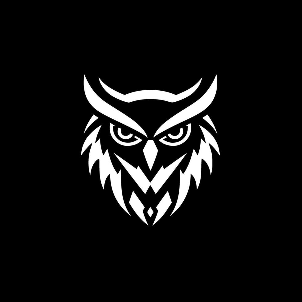 Owl, Minimalist and Simple Silhouette - illustration vector