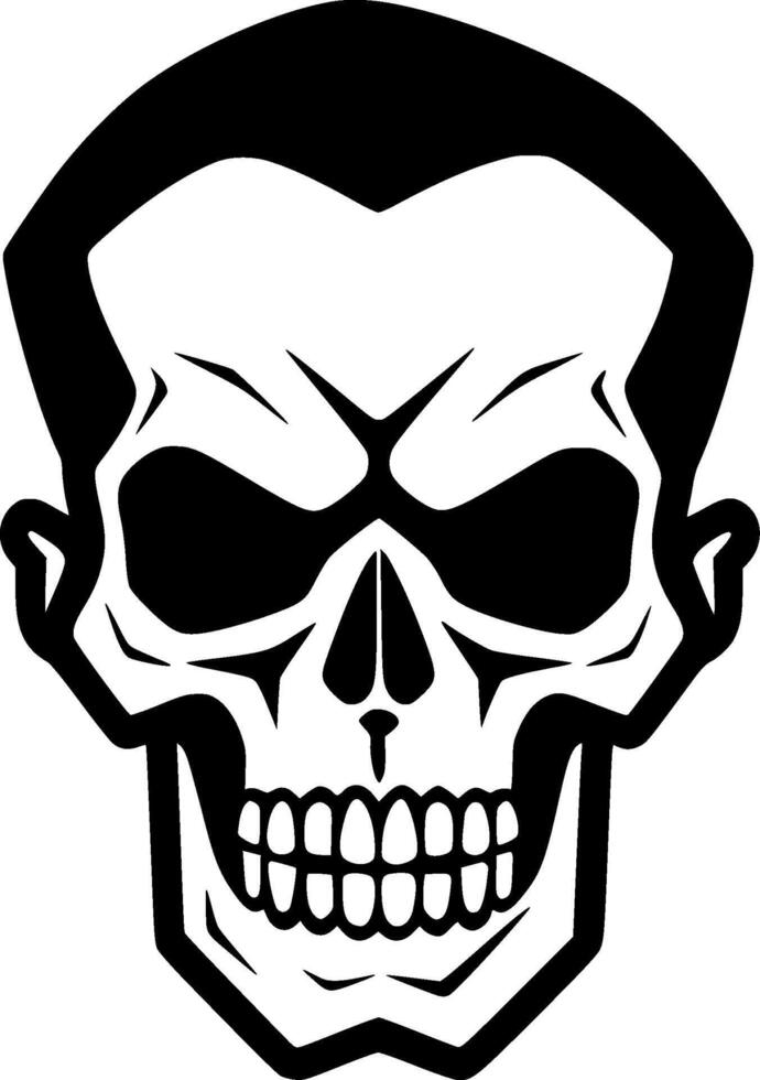 Skull, Black and White illustration vector