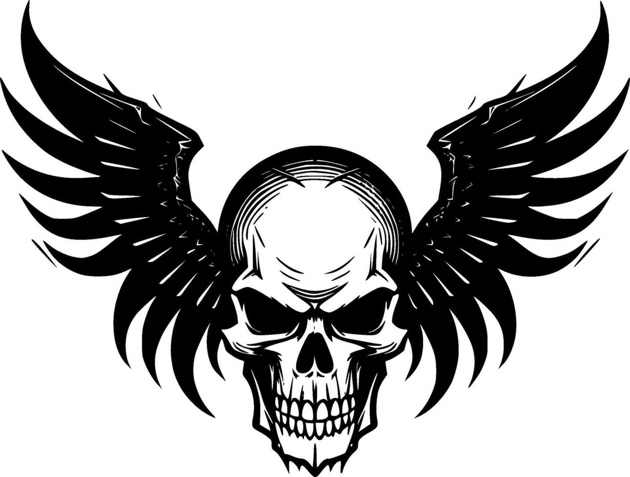 Skull - Minimalist and Flat Logo - illustration vector