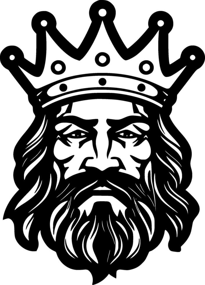 King, Black and White illustration vector