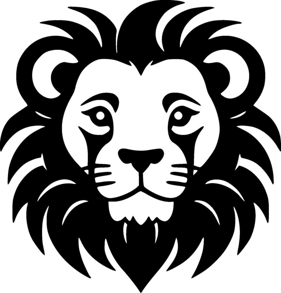 Lion Baby, Minimalist and Simple Silhouette - illustration vector