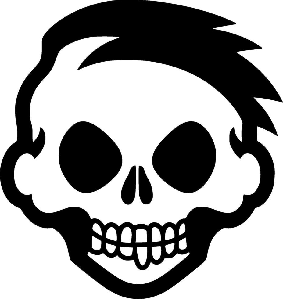 Skull, Minimalist and Simple Silhouette - illustration vector