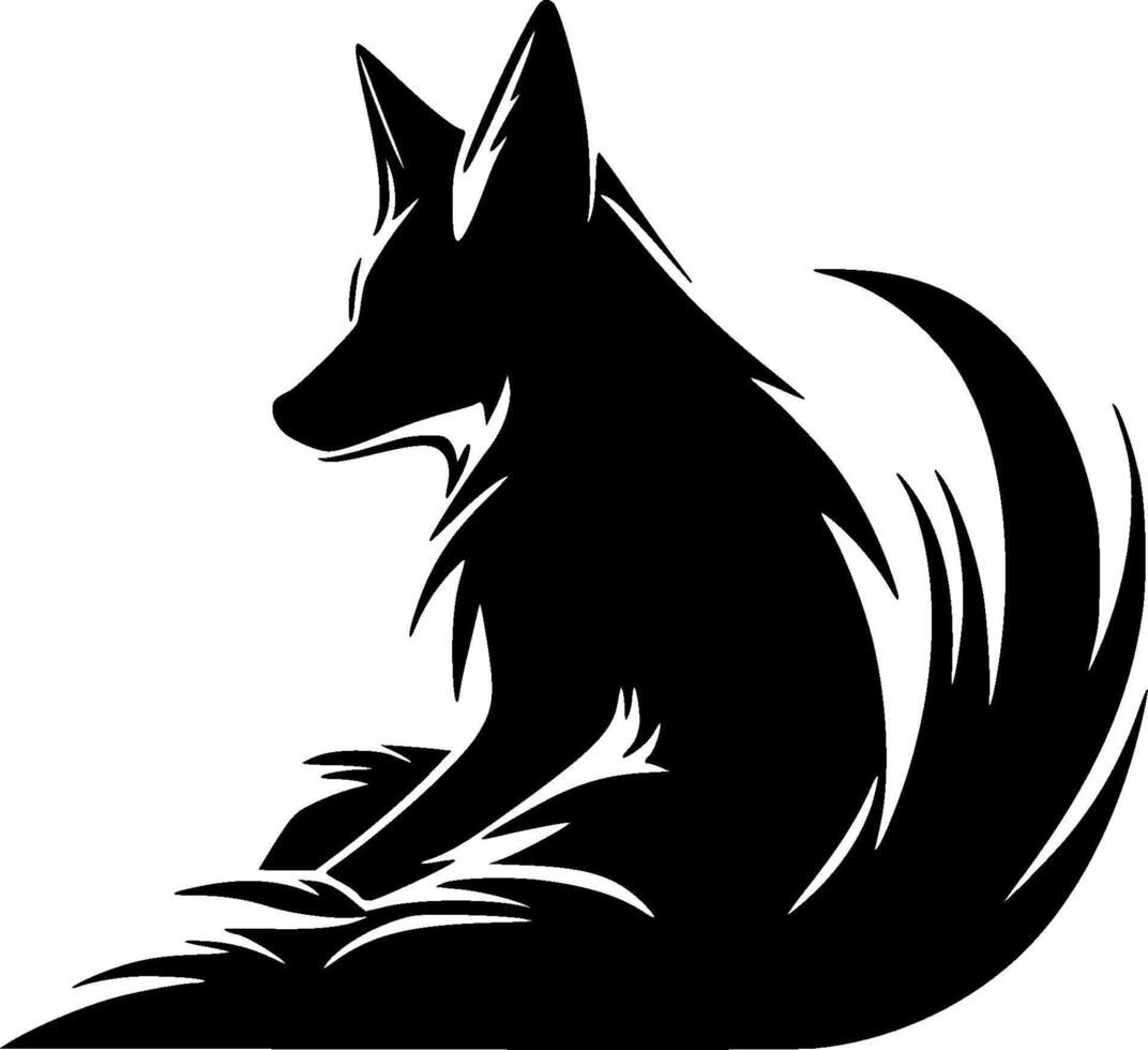 Fox, Minimalist and Simple Silhouette - illustration vector