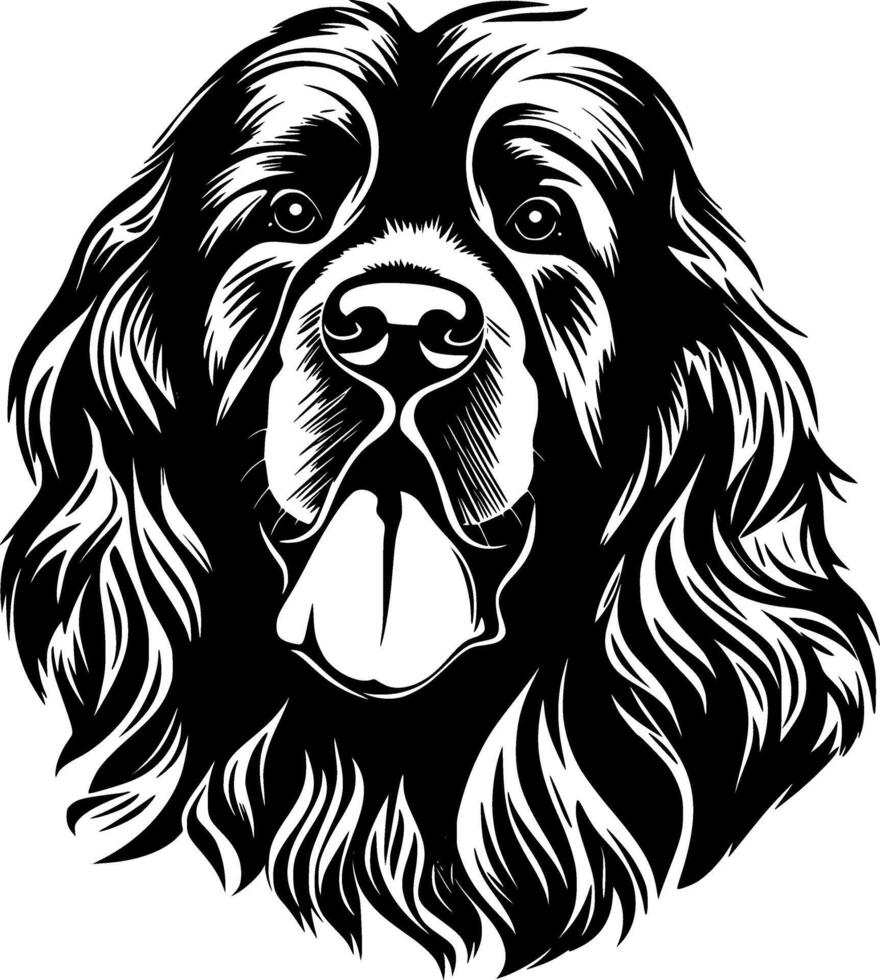 Leonberger - minimalista y plano logo - ilustración vector