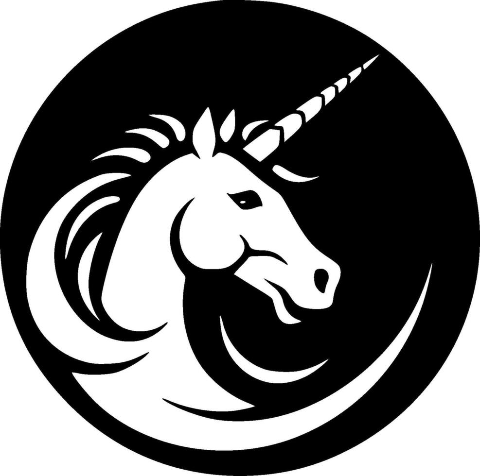 unicornio, minimalista y sencillo silueta - ilustración vector