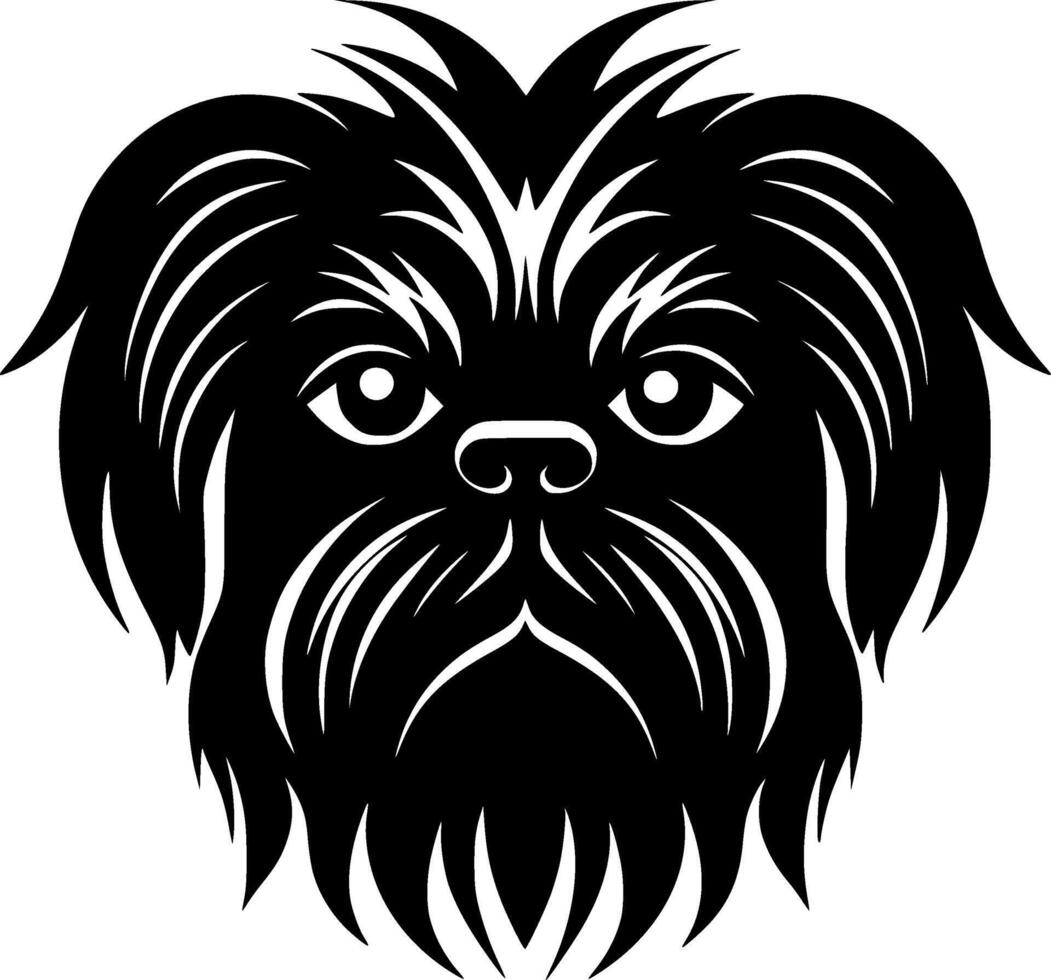 Affenpinscher, Minimalist and Simple Silhouette - illustration vector