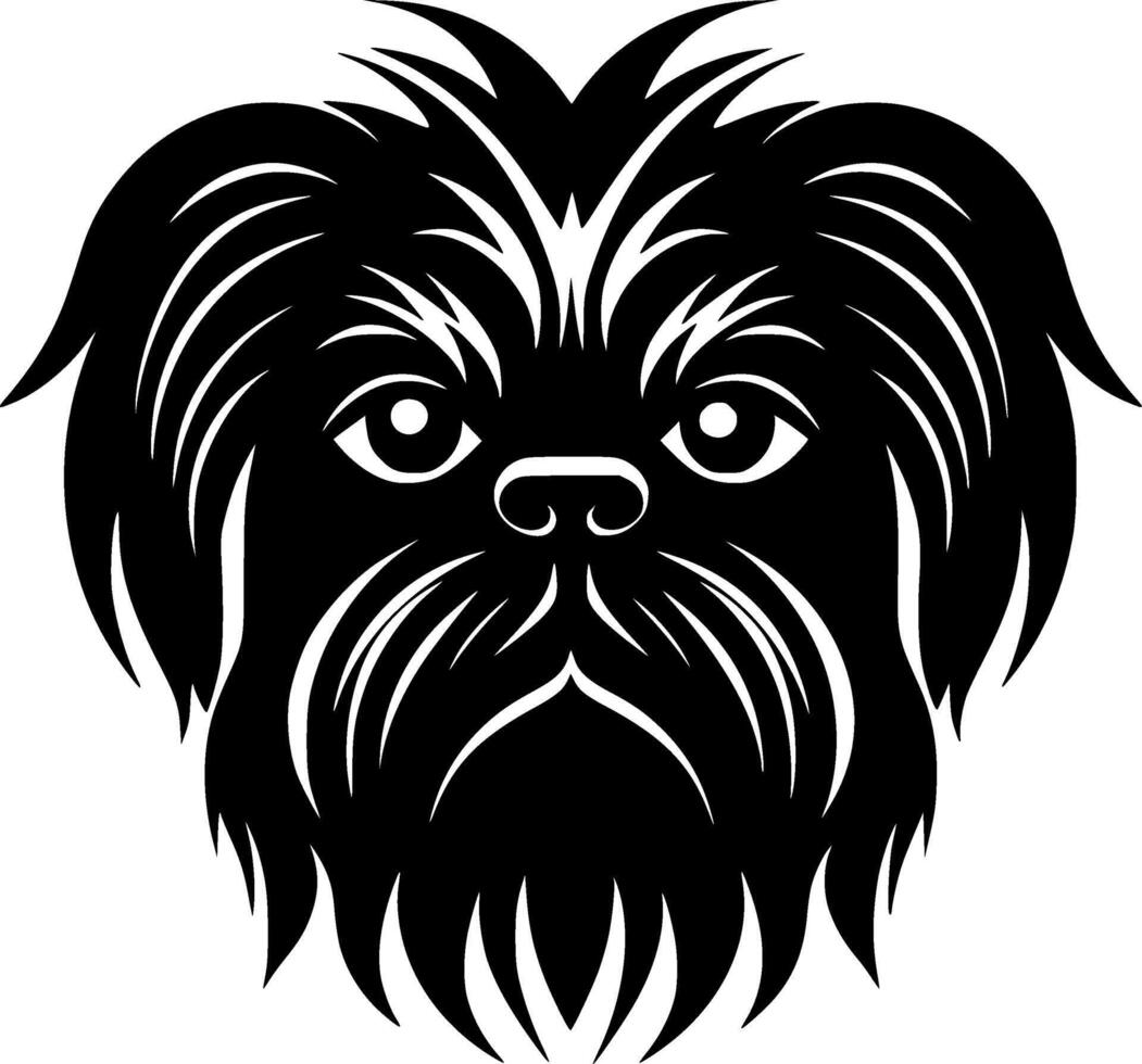 Affenpinscher, minimalista y sencillo silueta - ilustración vector