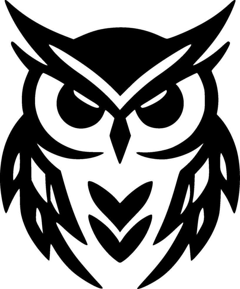 Owl Baby - Minimalist and Flat Logo - illustration vector