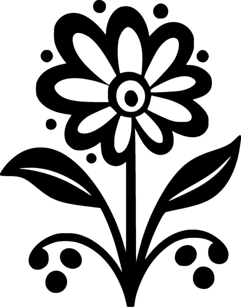 Flower, Minimalist and Simple Silhouette - illustration vector