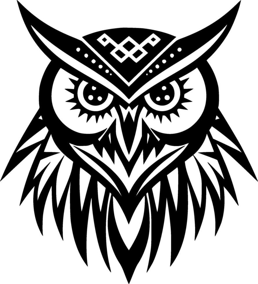 Owl, Minimalist and Simple Silhouette - illustration vector