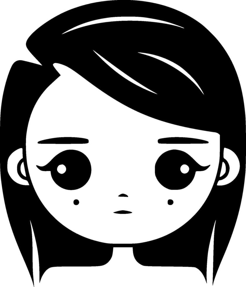 chica, minimalista y sencillo silueta - ilustración vector