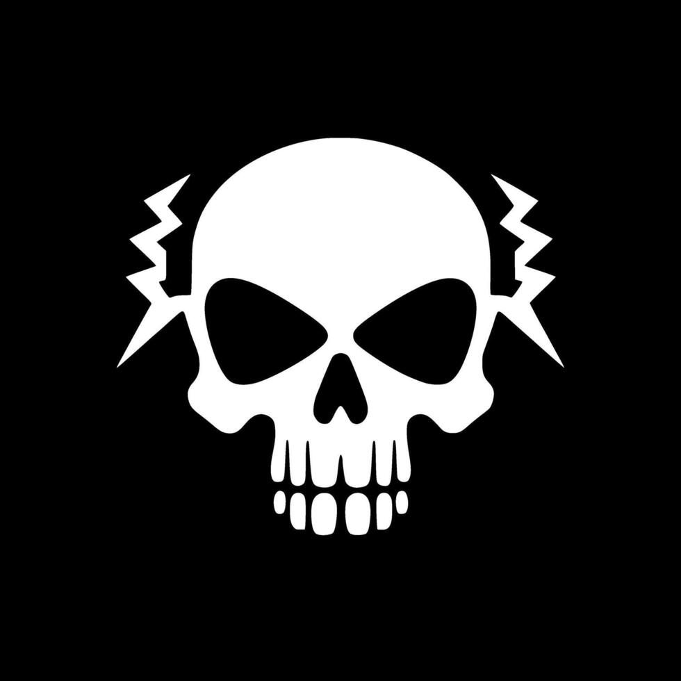 Skull, Minimalist and Simple Silhouette - illustration vector