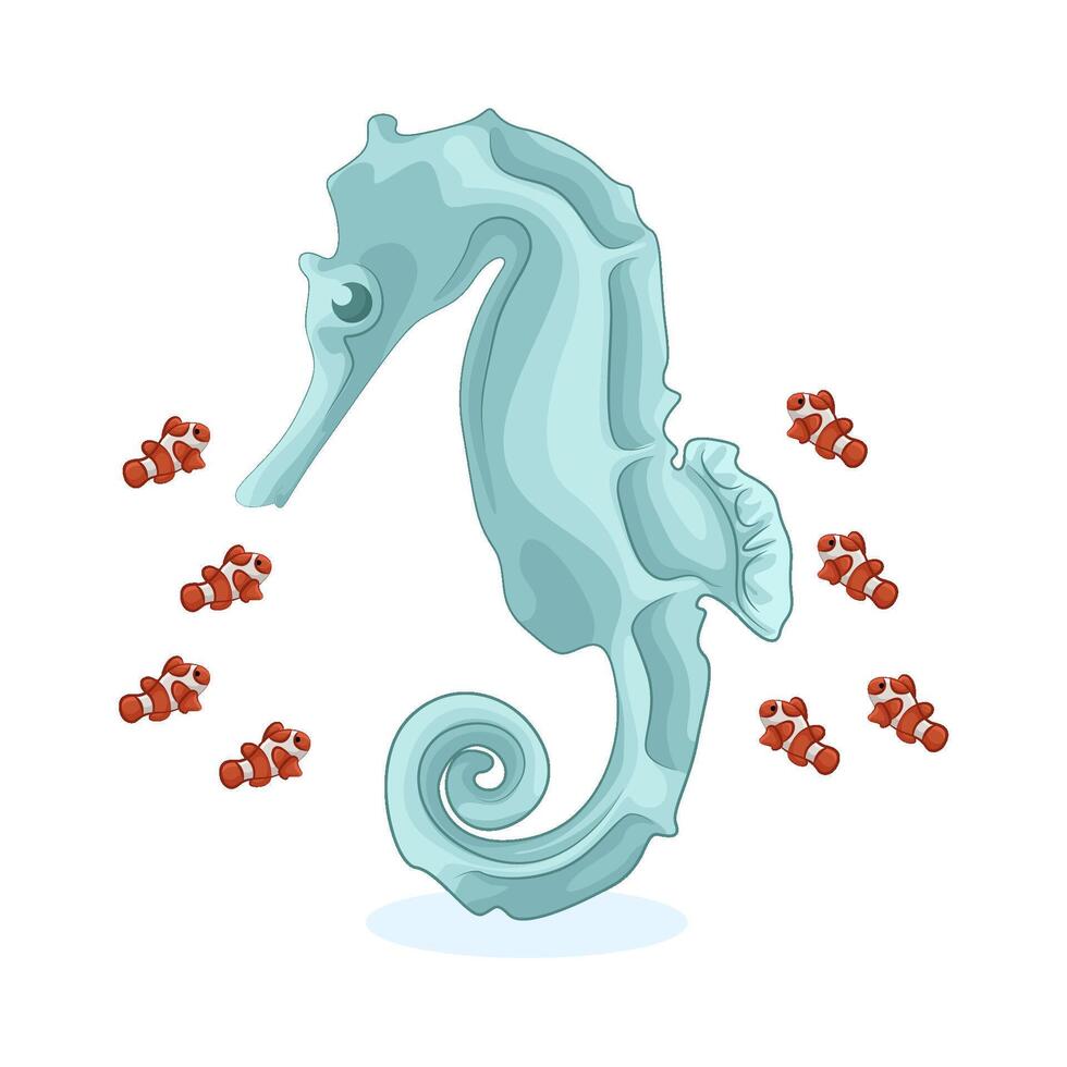 Illustration of seahorse vector