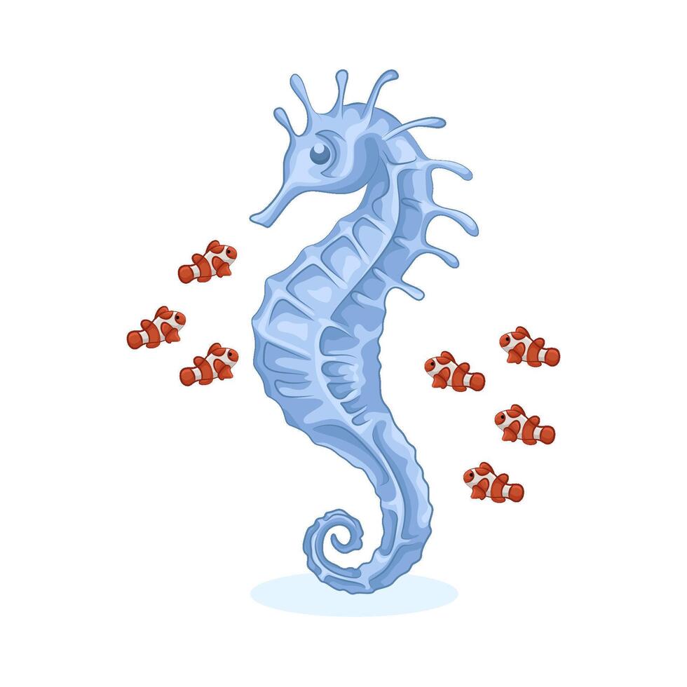 Illustration of seahorse vector