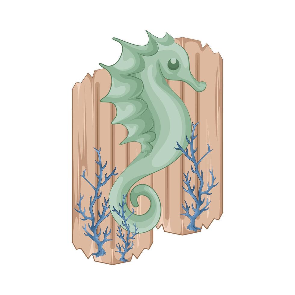 Illustration of seahorse vector