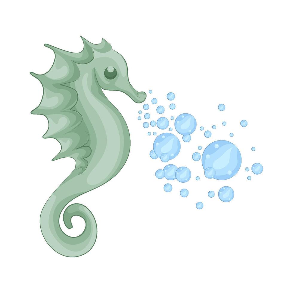 Illustration of seahorse vector