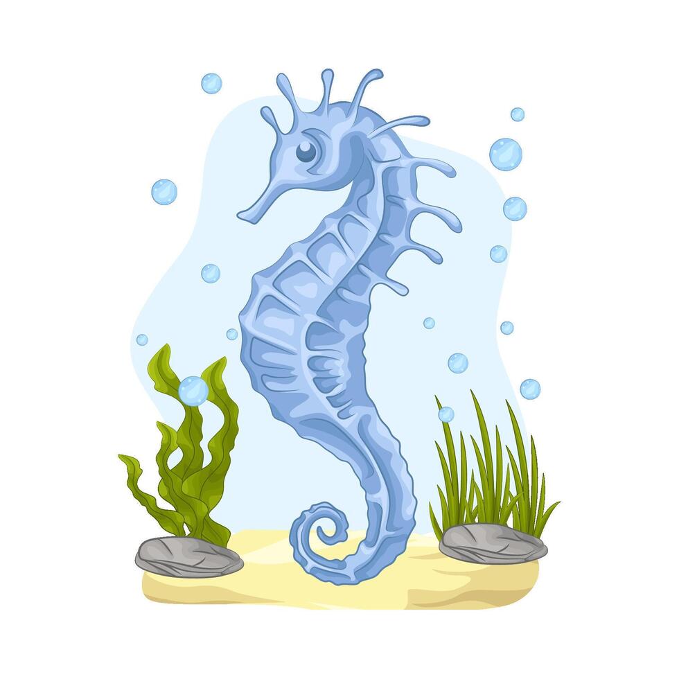 Illustration of seahorse vector