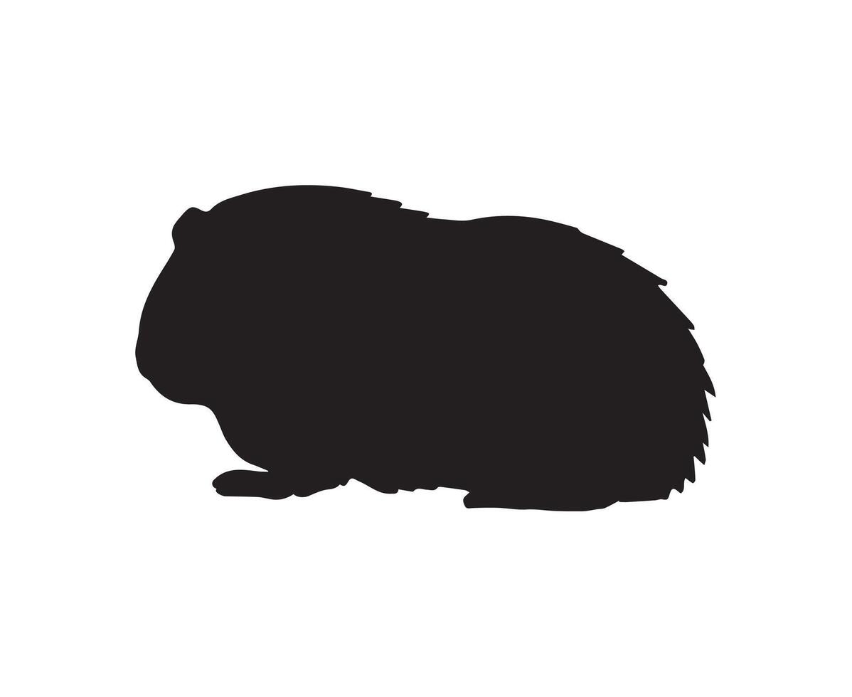 hand drawn Guinea pig silhouette vector