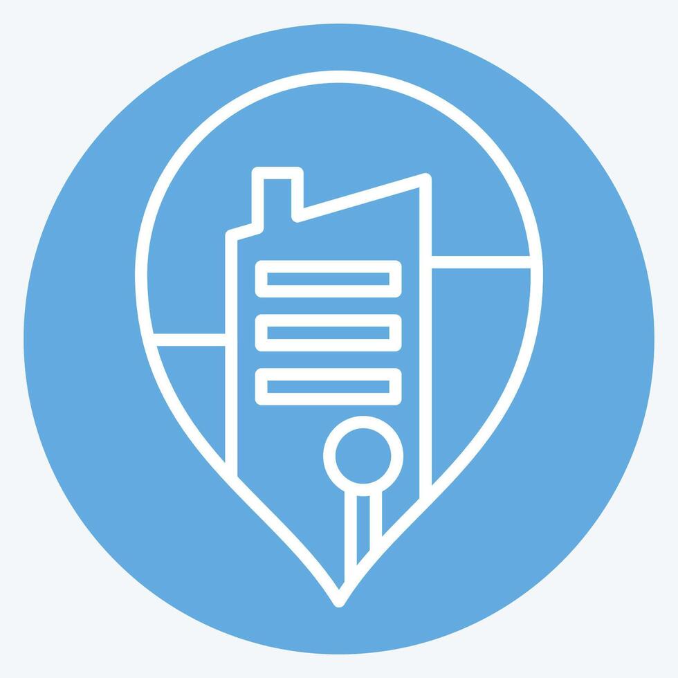 Icon Landmark. related to Photos and Illustrations symbol. blue eyes style. simple design illustration vector