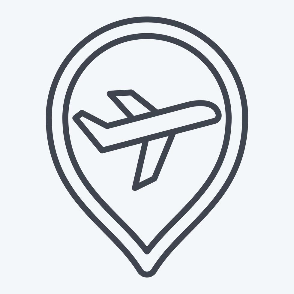 Icon Travel. related to Photos and Illustrations symbol. line style. simple design illustration vector