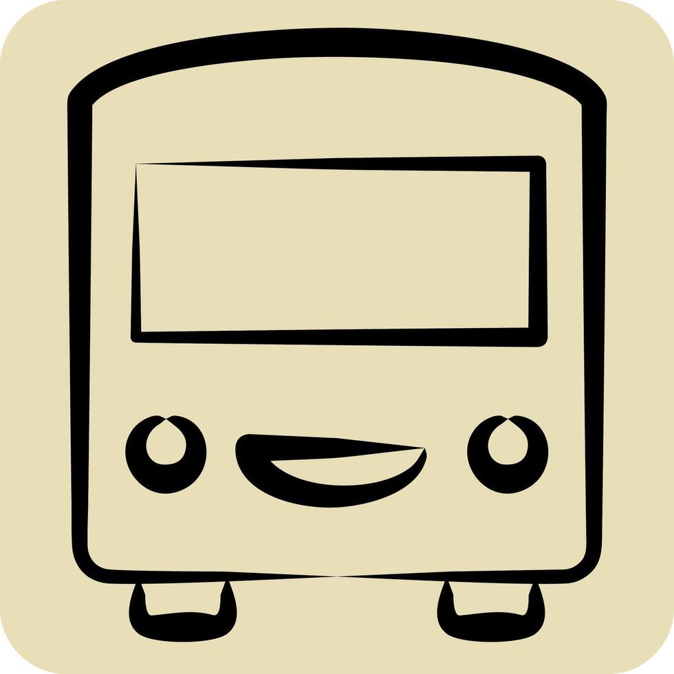 Icon Transport. related to Photos and Illustrations symbol. hand drawn style. simple design illustration vector