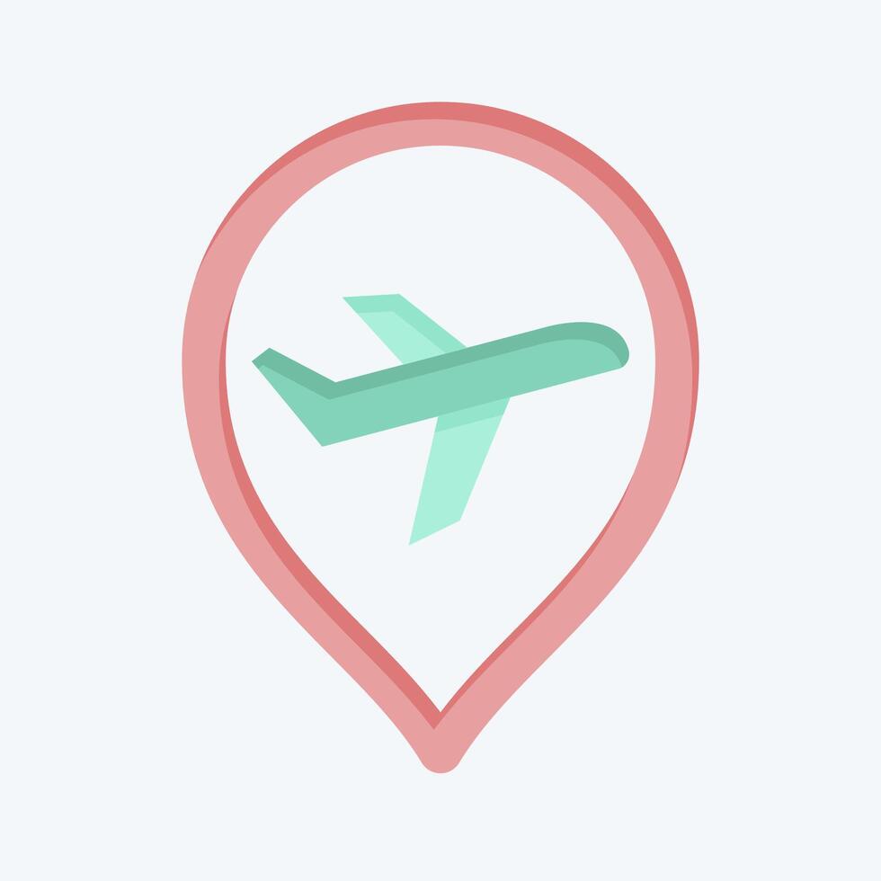 Icon Travel. related to Photos and Illustrations symbol. flat style. simple design illustration vector