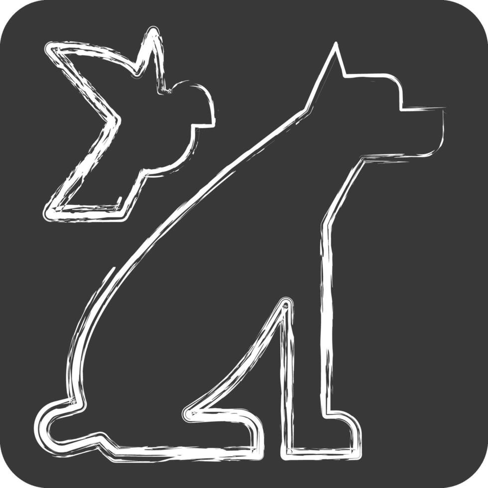 Icon Animals. related to Photos and Illustrations symbol. chalk Style. simple design illustration vector