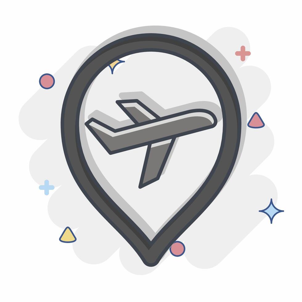 Icon Travel. related to Photos and Illustrations symbol. comic style. simple design illustration vector