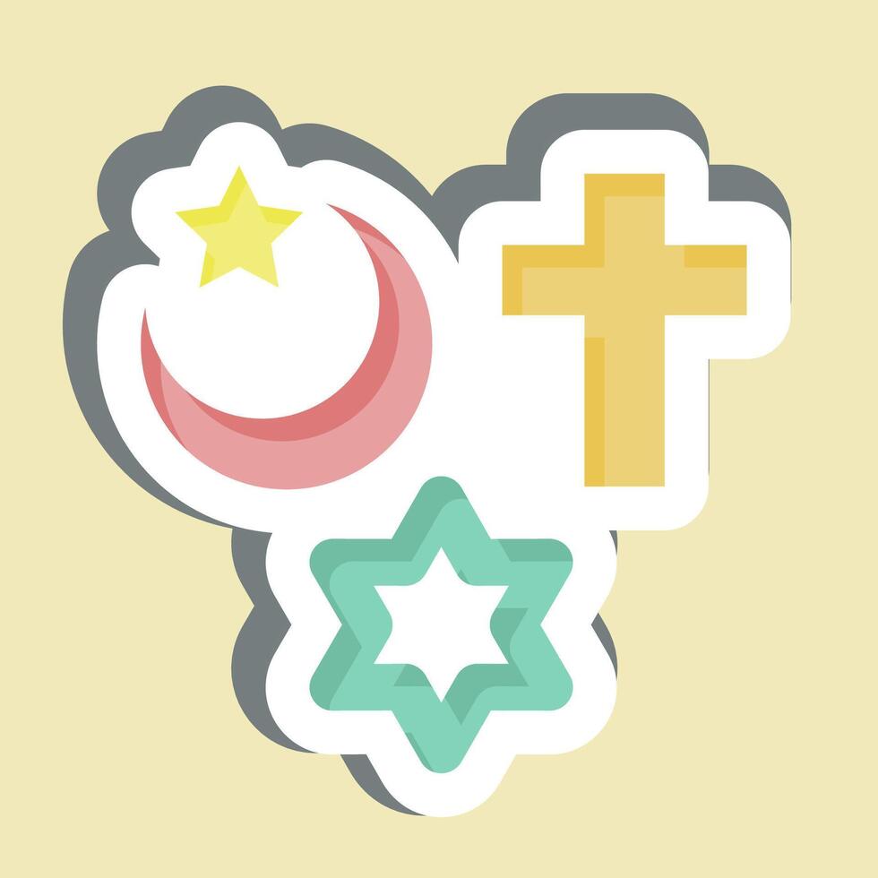 Sticker Religion. related to Photos and Illustrations symbol. simple design illustration vector