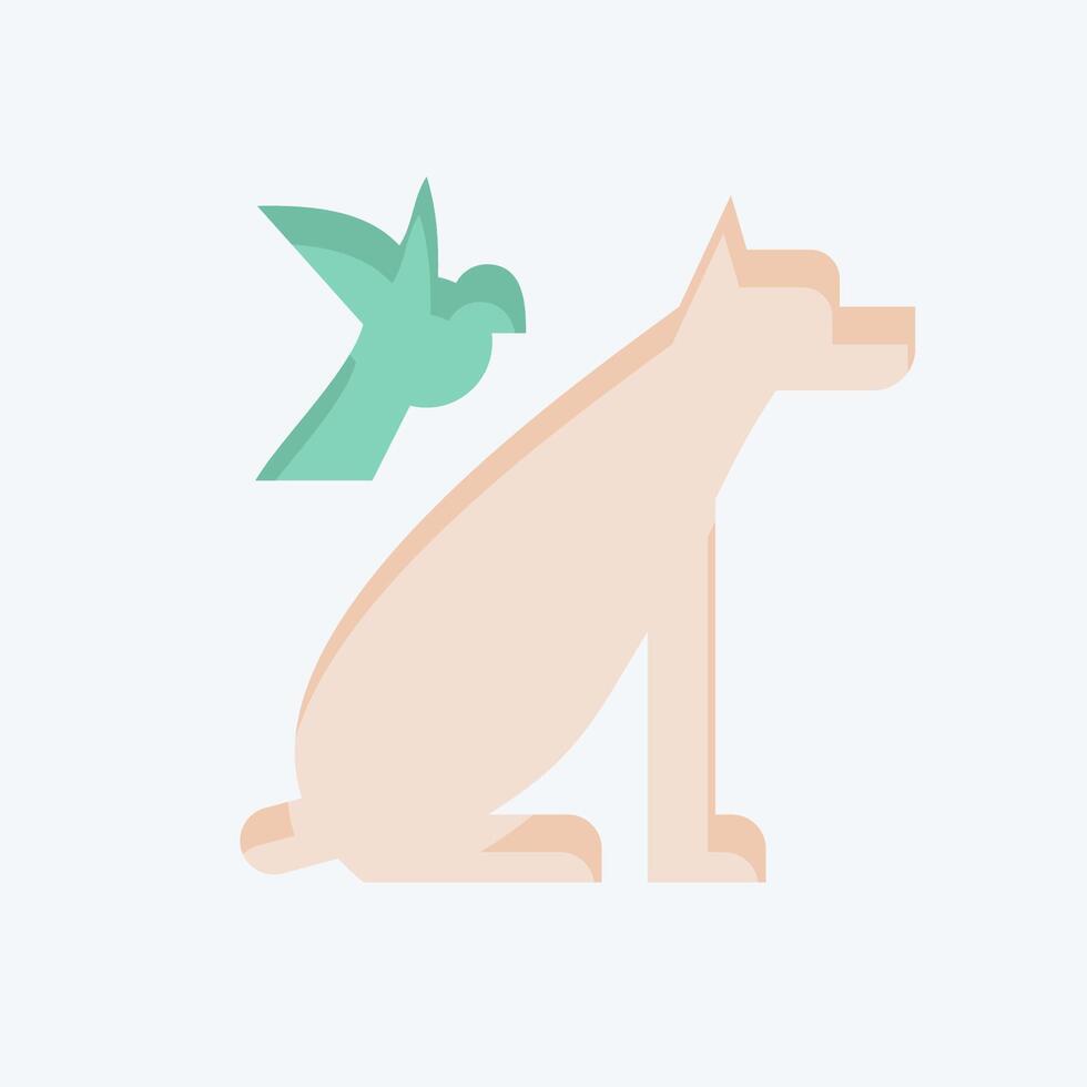 Icon Animals. related to Photos and Illustrations symbol. flat style. simple design illustration vector