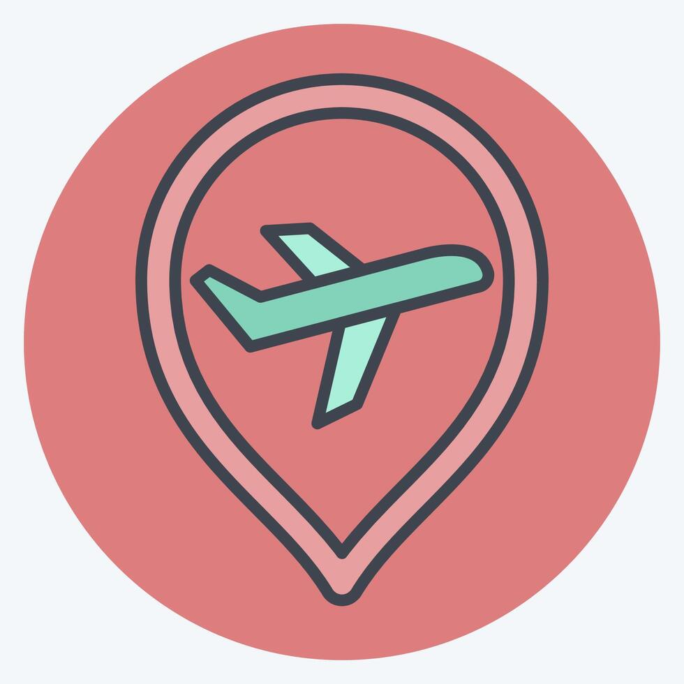 Icon Travel. related to Photos and Illustrations symbol. color mate style. simple design illustration vector